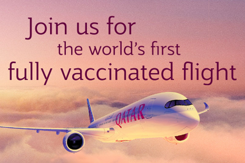 Qatar Airways to Operate World’s First Fully COVID-19 Vaccinated Flight